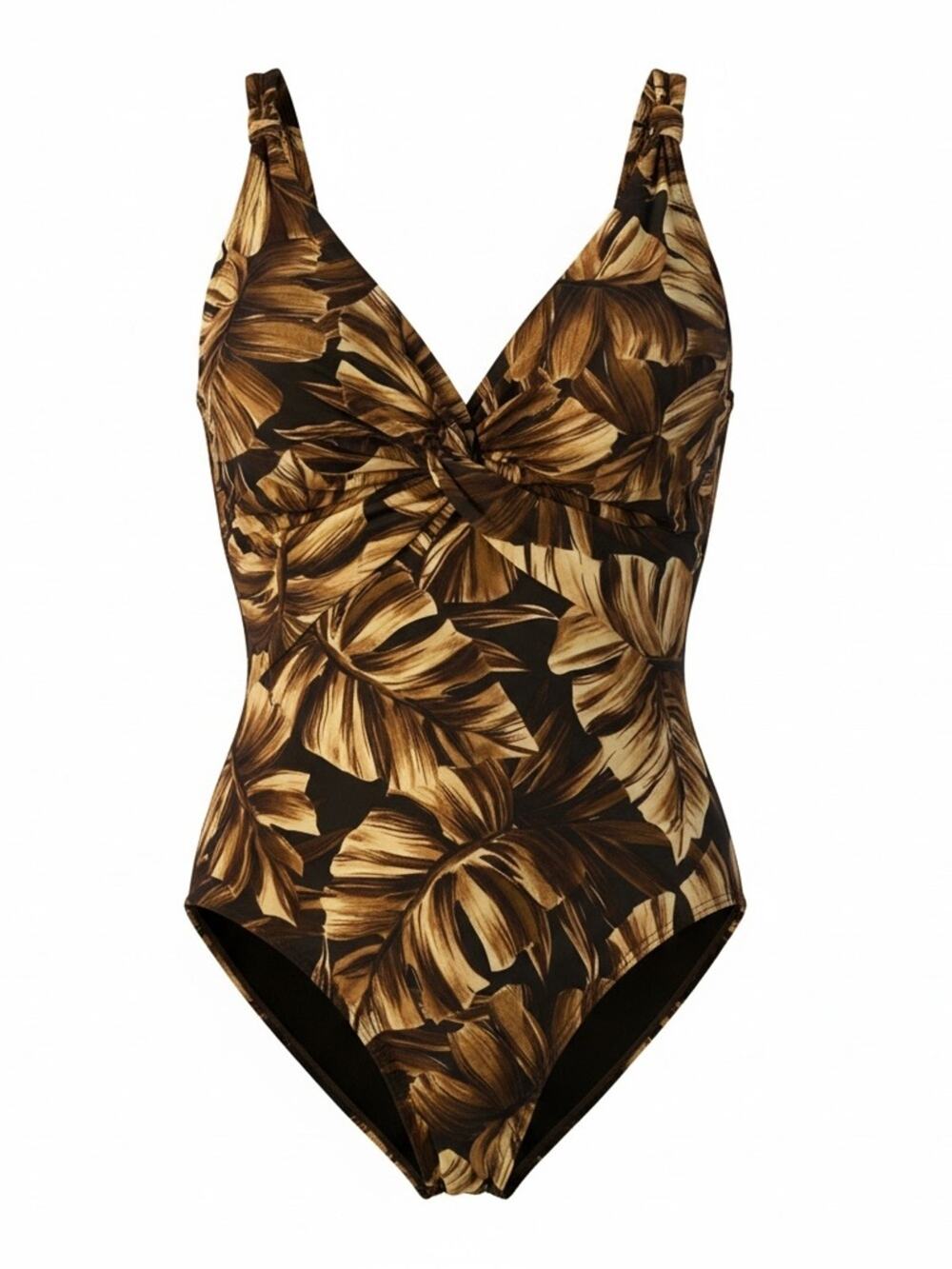 Miraclesuit Pandora Vintage One Piece Swimsuit Brown Tropical 14
